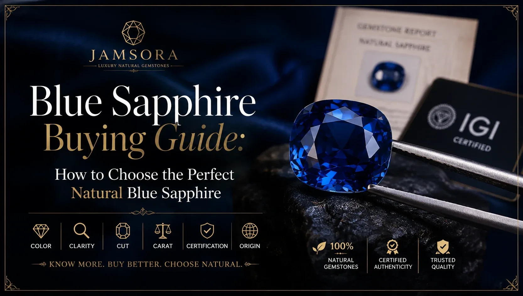 Blue Sapphire Buying Guide: How to Choose the Perfect Natural Blue Sapphire