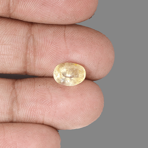 2.89 Carat Natural Untreated Yellow Sapphire – Oval