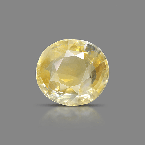 5.49 Carat Natural Untreated Yellow Sapphire – Oval